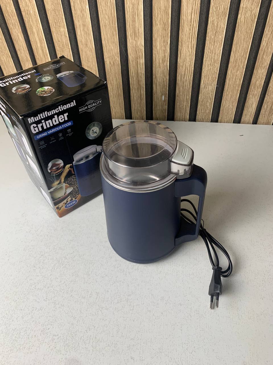 Moulin à café et grains électrique INOX 300W - مطحنة كهربائية للحبوب والتوابل